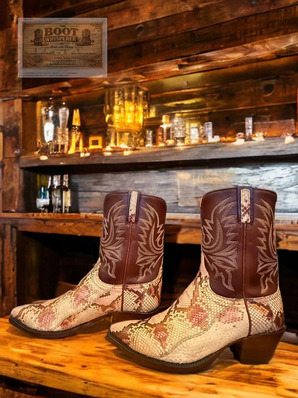 Thumbnail: LUCCHESE CLASSICS HANDMADE 2005 Exotic Python Dale G980134X SZ 8-B 1152-33231