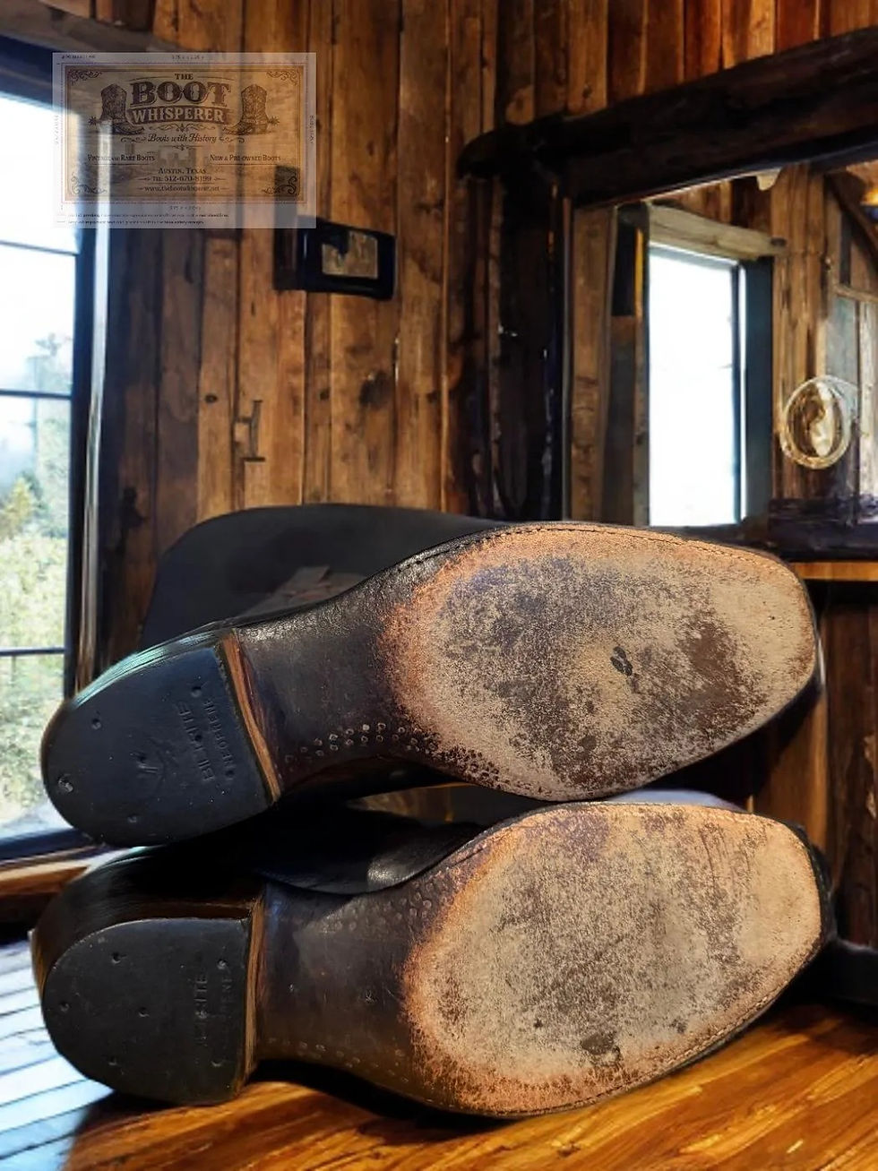 Thumbnail: Lucchese San Antonio 1980 Dark Brown Santini Goat 57935 9-B Patina! 1150-19203