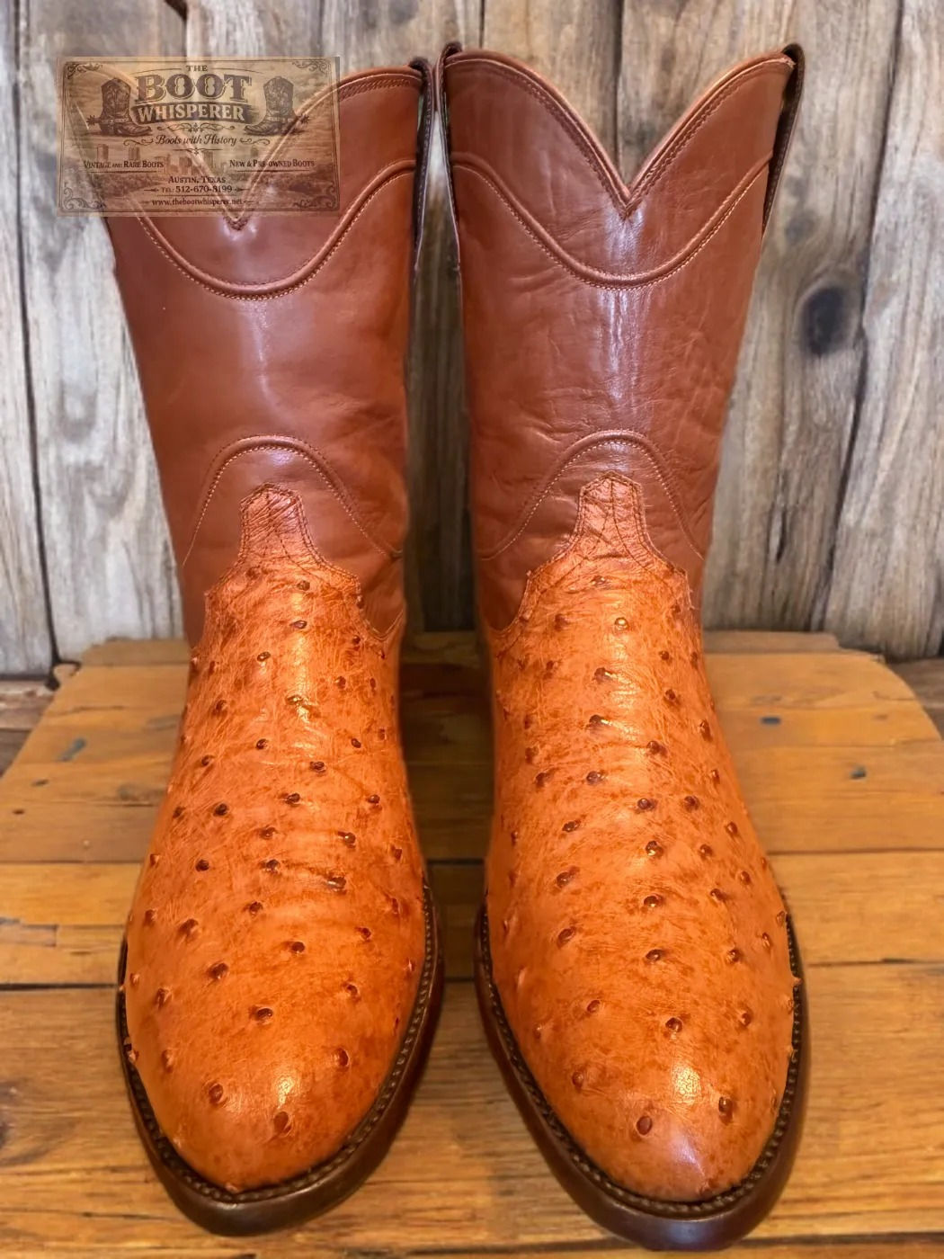 Tecovas 1001 The Earl Full Quill Ostrich Pecan Size 12.5-EE NICE! 1433-29448
