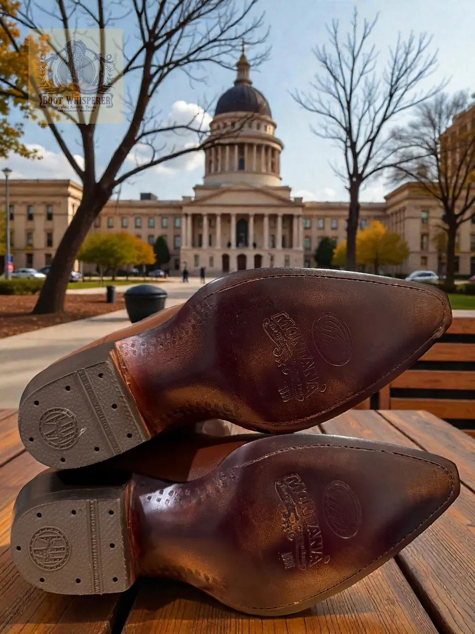 Thumbnail: Montana Custom Handmade Spirit of Austin 45621 Sz 8-B BRAND NEW! NOS 1129-75000