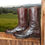 Thumbnail: Lucchese San Antonio Full Custom Dark Brown Ranch Boots 9.5-D New Soles/Heels 49