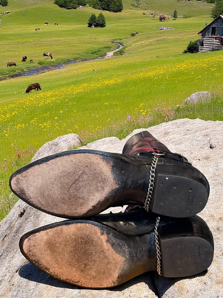 Thumbnail: Lucchese Handmade Black Cherry Full Quill Ostrich L6216.24 11.5-D 722-45289