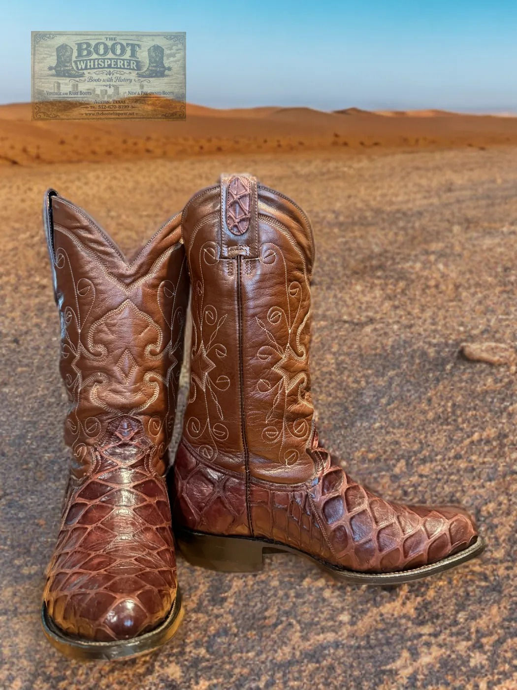 Montana Boots Vntg Carmel 12941 PRE-BAN Anteater Sz 8.5-EE Near Mint! 1608-26396
