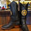 Thumbnail: Justin Boots TEXAS RANGER P6405 Black Exotic Otrich Leg Size 8.5-D 1122-22725
