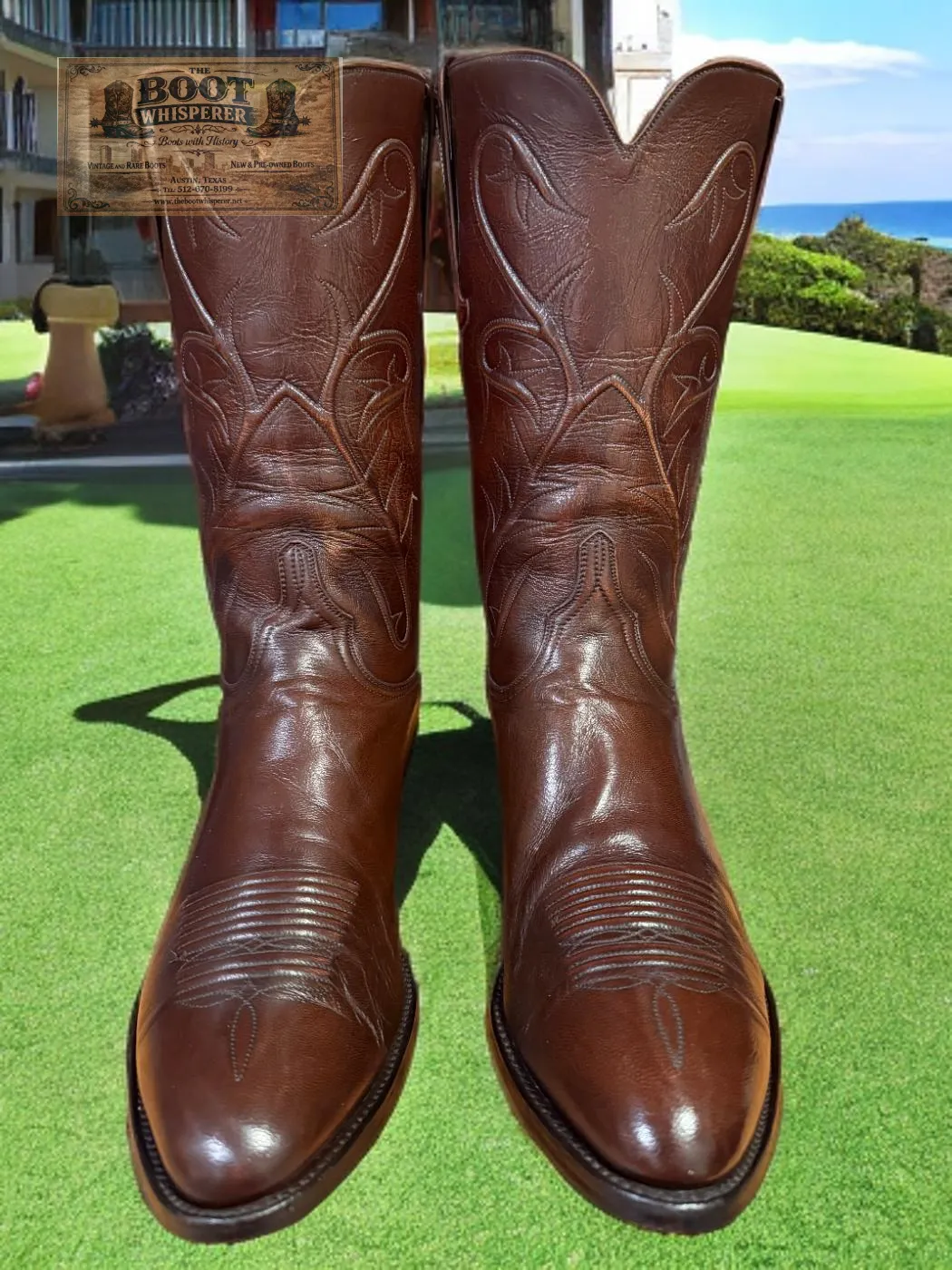 Lucchese BLACK LABEL 1993 L6813.64 Chocolate Dress Seville Sz 13-D 1174-2085