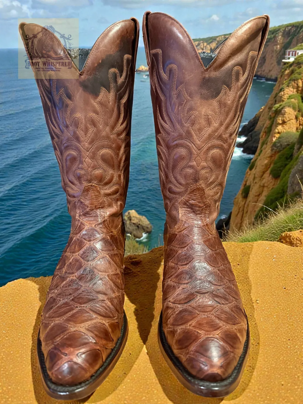 Boulet Boots Pre-Ban Pangolin (Anteater) Whiskey 6141 Size 10-E WOW! 1078-49174