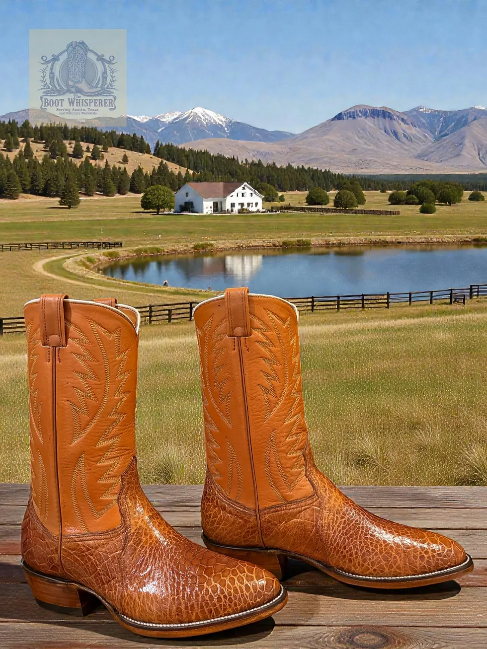 Thumbnail: Nocona VINTAGE Honey Gold Pre-Ban Sea Turtle D7140 12.5-EE NEW! 1118-157500