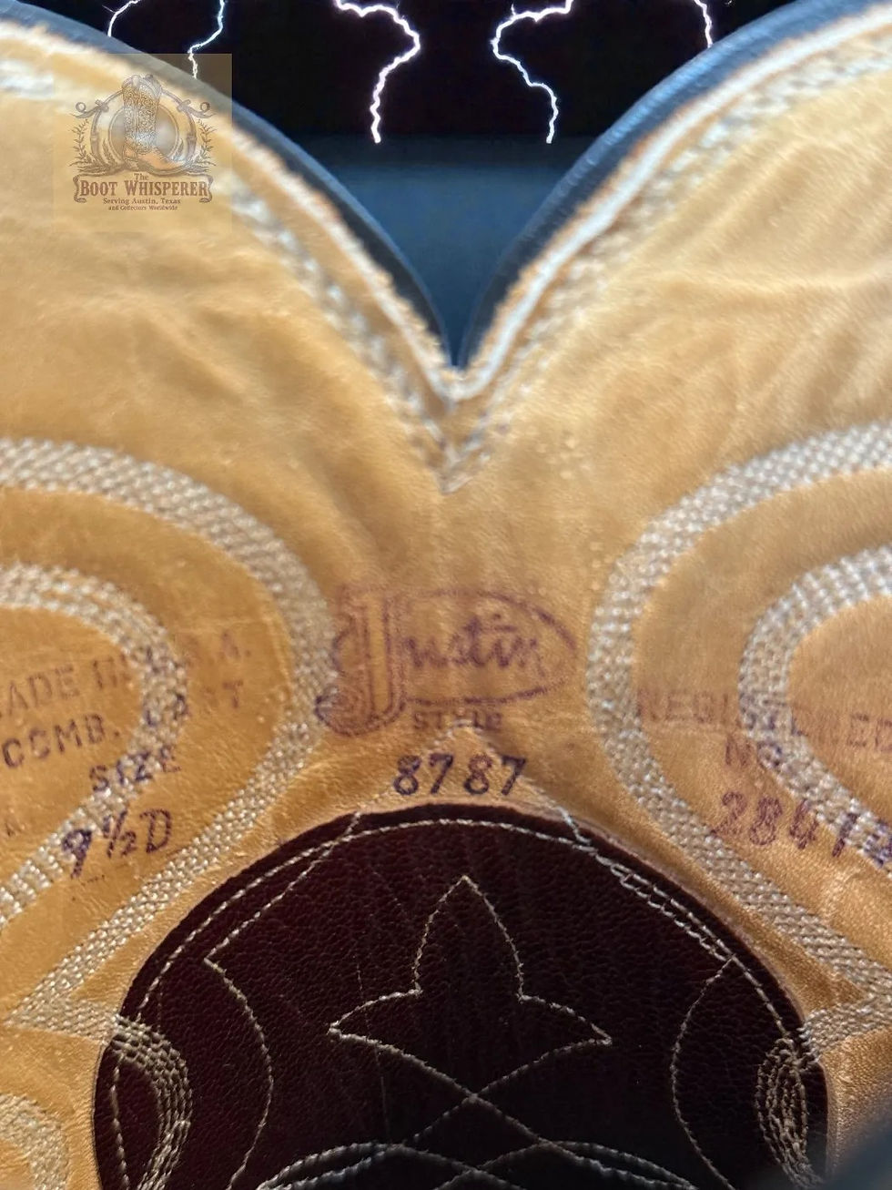 Thumbnail: Justin Boots Exotic Full Quill Ostrich Tan 8787 Size 9.5-D NICE! 1106-12396