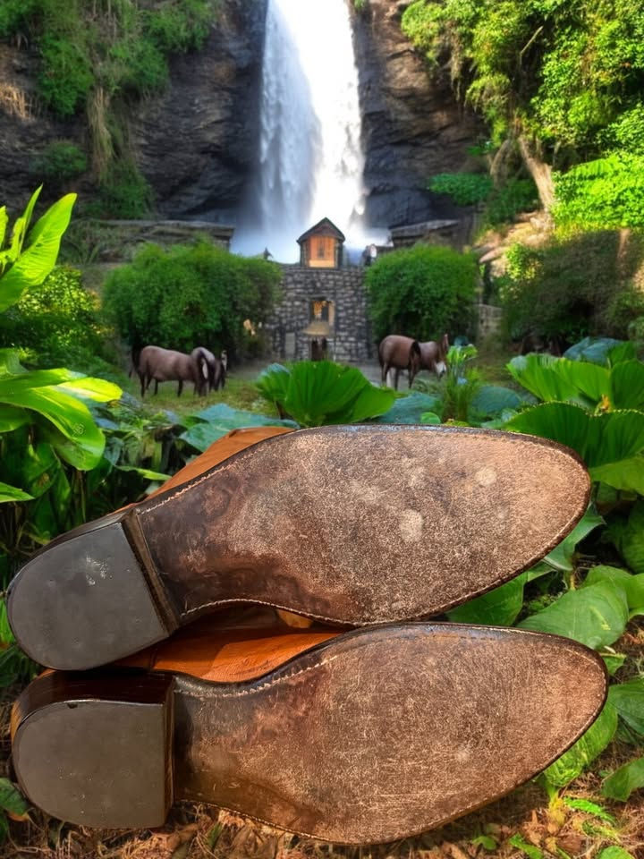 Thumbnail: Dan Post USA Handmade 1999 DP2889 14-D Brandy Exotic Smooth Ostrich 843-10910