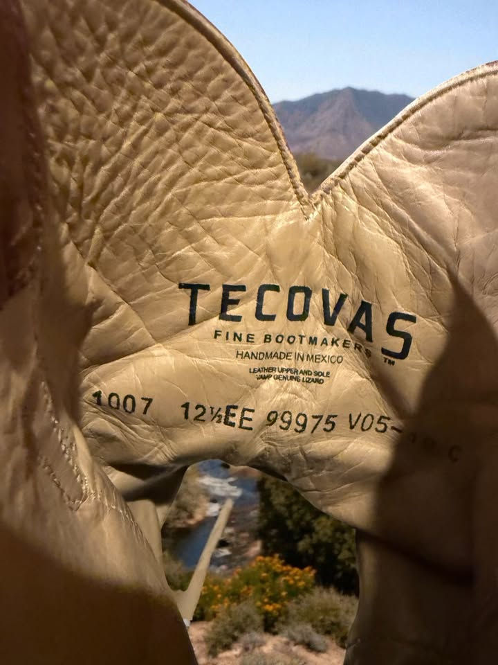 Thumbnail: Tecovas The Nolan 1007 Exotic Tegu Lizard Hazlenut 12.5-EE Wonderful! 883-15534