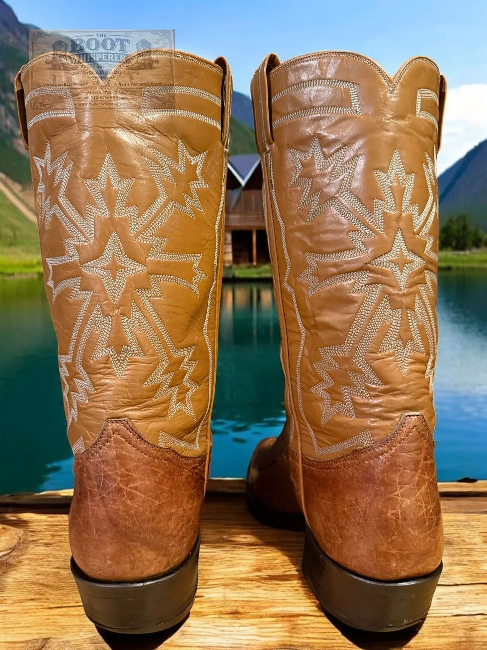 Thumbnail: Tony Lama VTG Gold Label Exotic Pre-Ban Sea Turtle Size 9-D 1161-24500