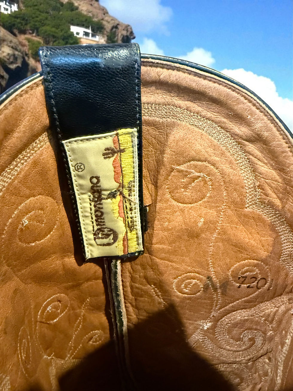 Thumbnail: Montana Handmade Black Exotic Smooth Ostrich 11741 Size 10-D NICE! 913-8729