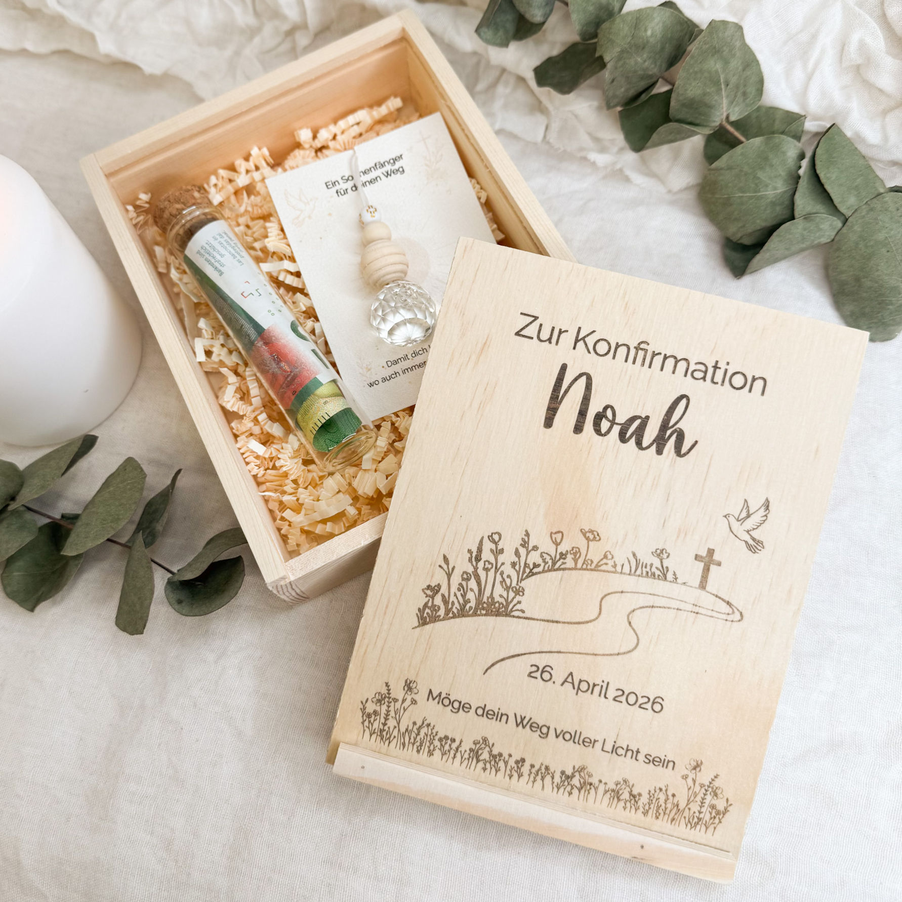 Personalisierte Holzbox - Geschenke zur Kommunion