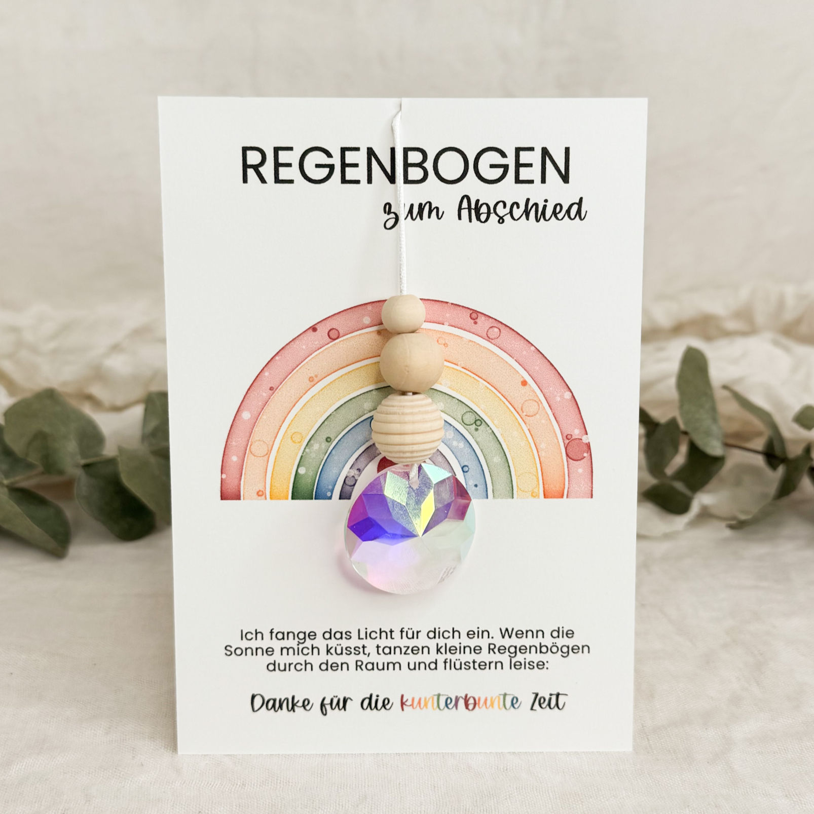 Sonnenfänger Regenbogen zum Abschied - Abschiedsgeschenk Erzieherin & Lehrerin