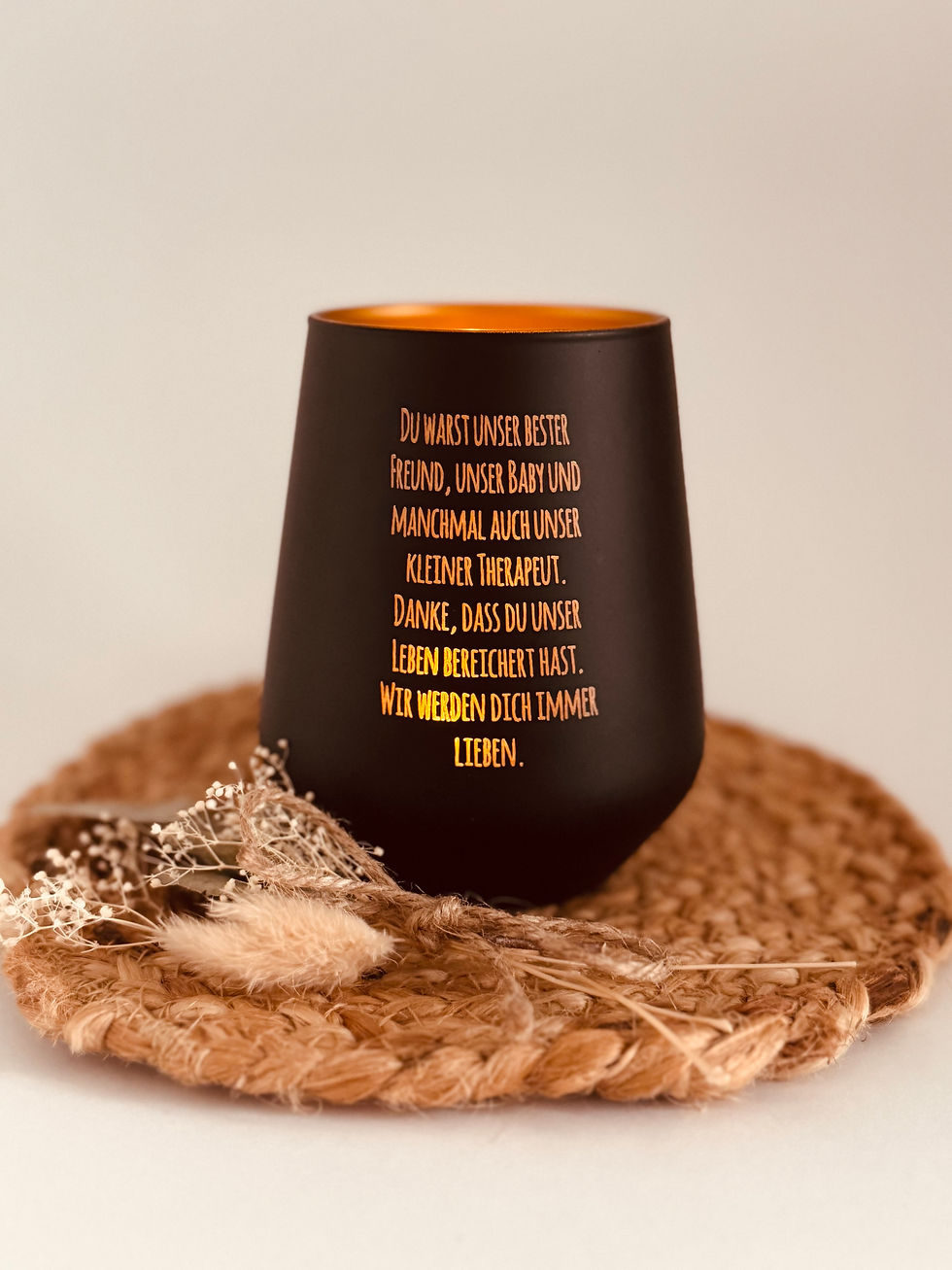 Personalisiertes Gedenklicht