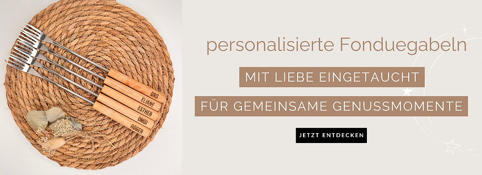 personalisierte Fonduegabeln