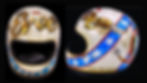 Wembley helmet left side & front on blac