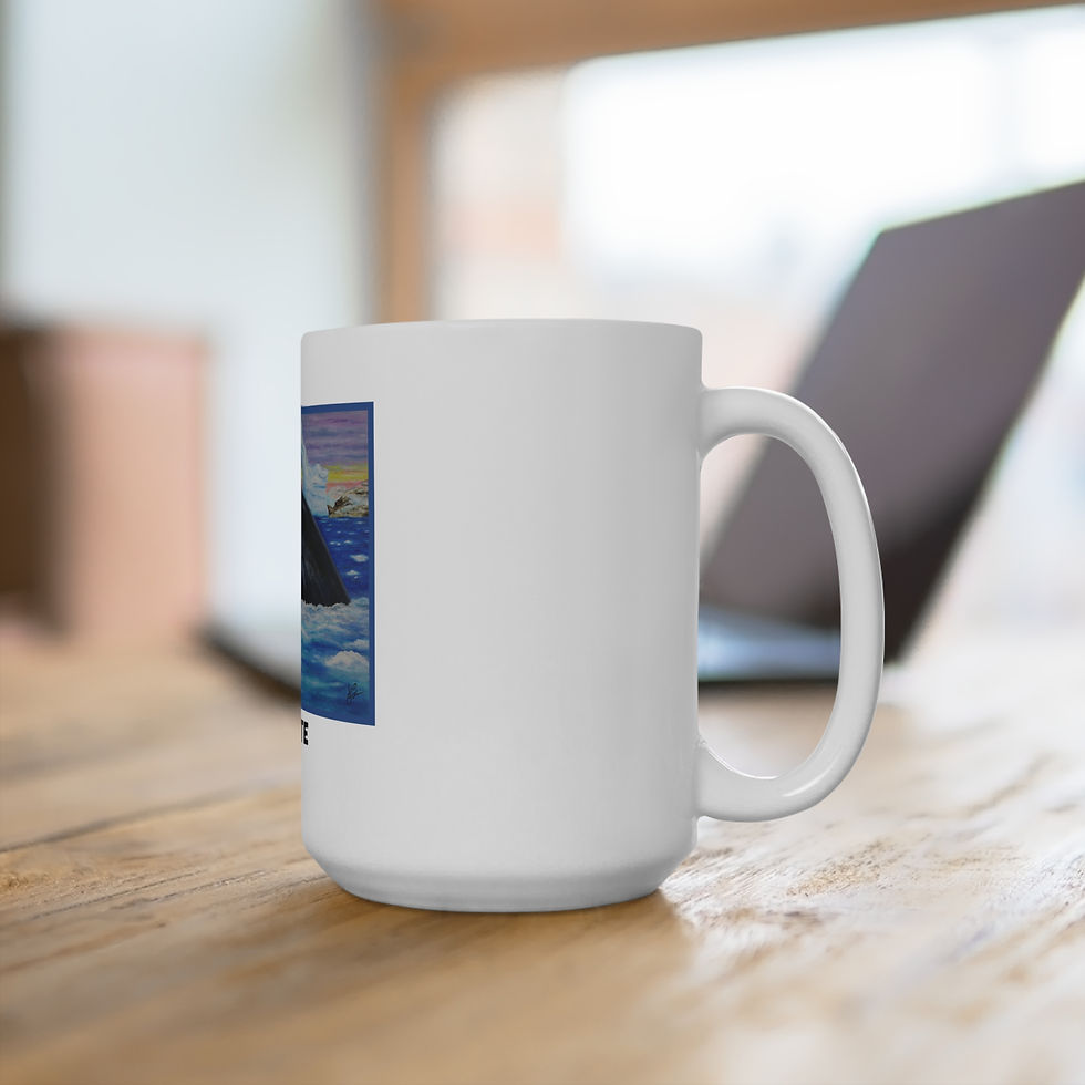Thumbnail: Whale and Seal in Love coffee mug
