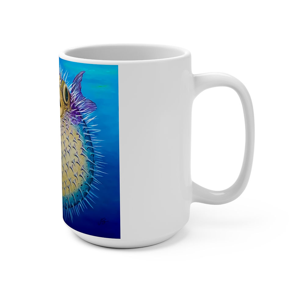 Thumbnail: Pufferfish 15oz coffee mug