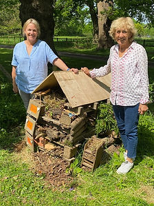 Ockham's bug hotel with two of our Eco=team