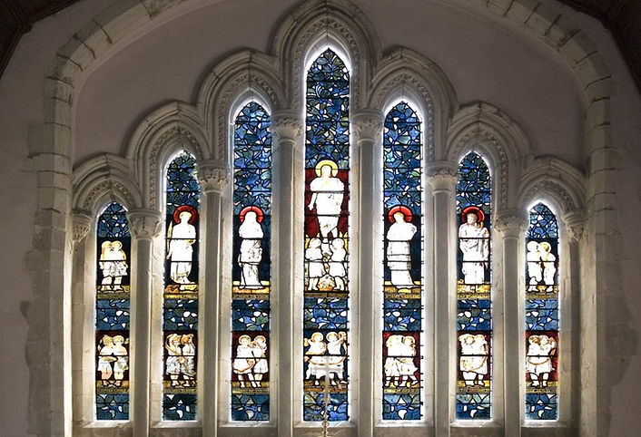 All Saints' medieval seven-lancet window, one of only two in the country