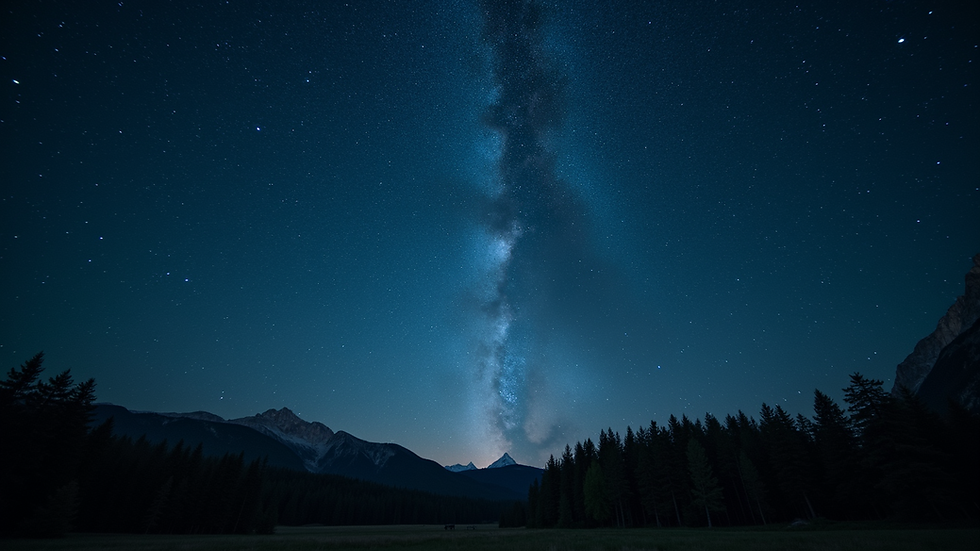 High angle view of a celestial night sky filled with stars