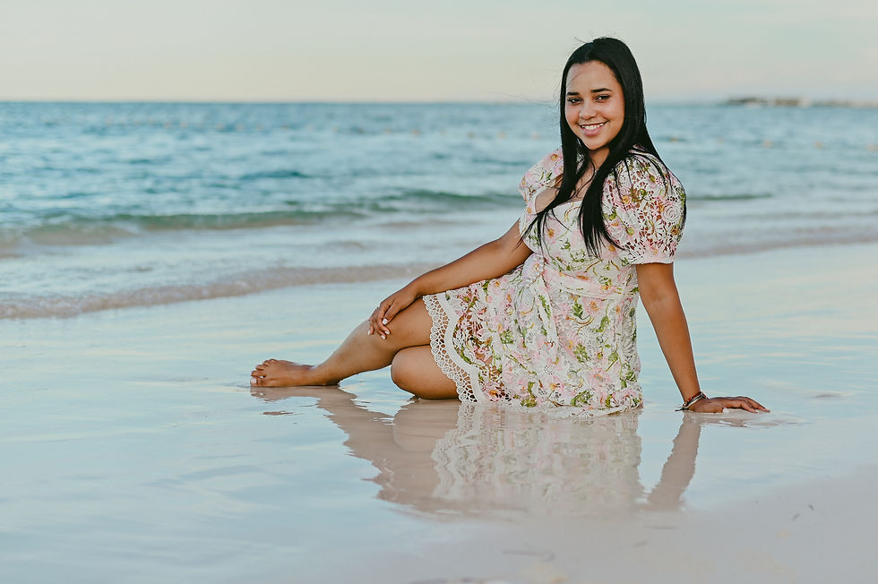 Elegant quinceanera gown during 15th birthday photoshoot in Santo Domingo