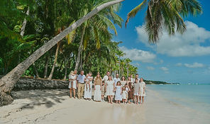 Large family during a photoshoot on the beach near Barceló Punta Cana