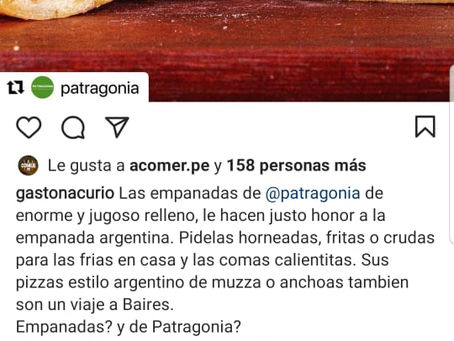 Somos la pizzeria argentina recomendada por @Gaston Acurio