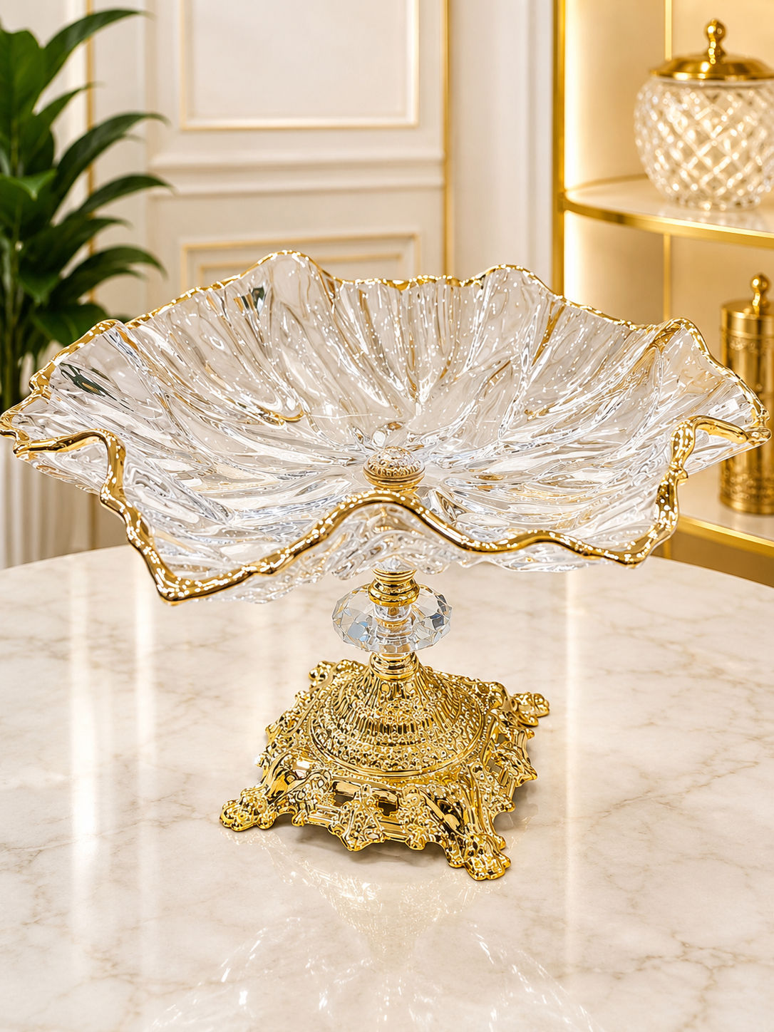 A34 Luxury Serving Tray – Gold & Silver