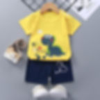 Thumbnail: Fashion Kids Clothes Boys Girls Sets Top Shorts 2PCS 100% Cotton Soft Summer Chi