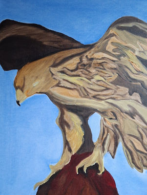 Oil Painting, European Eagle
Size 36 cm (W) 46 cm (H)