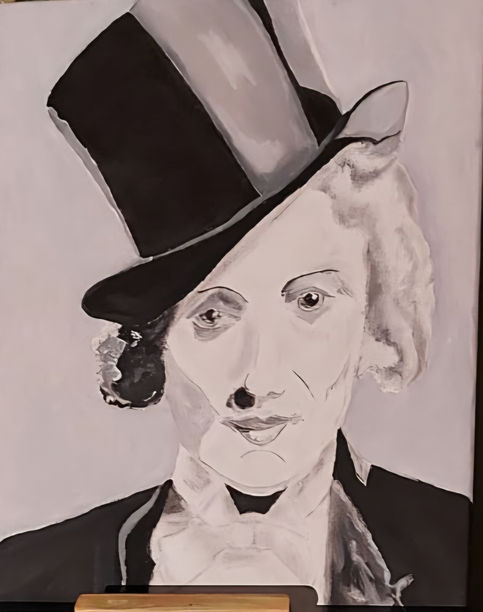 Oil Painting of Marlene Dietrich
Size 36 cm (W) 46 cm (H)