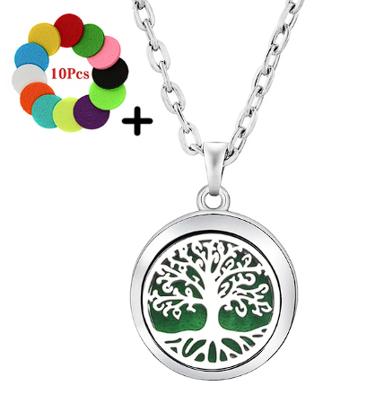 Miniaturbild: Aromatherapy Essential Oil Diffuser Necklace Stainless Steel