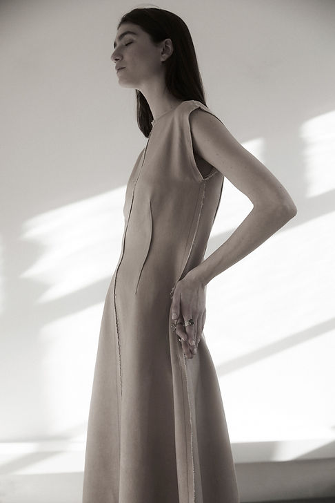 Tumbled Duchess Darted Dress