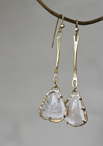 Rutile Quartz Drop Earrings