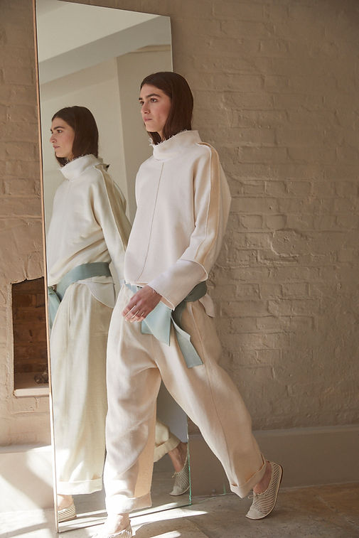 Quilted Duchess Coat. Tumbled Duchess Funnel Neck. Wool & Linen Trousers 2.jpg