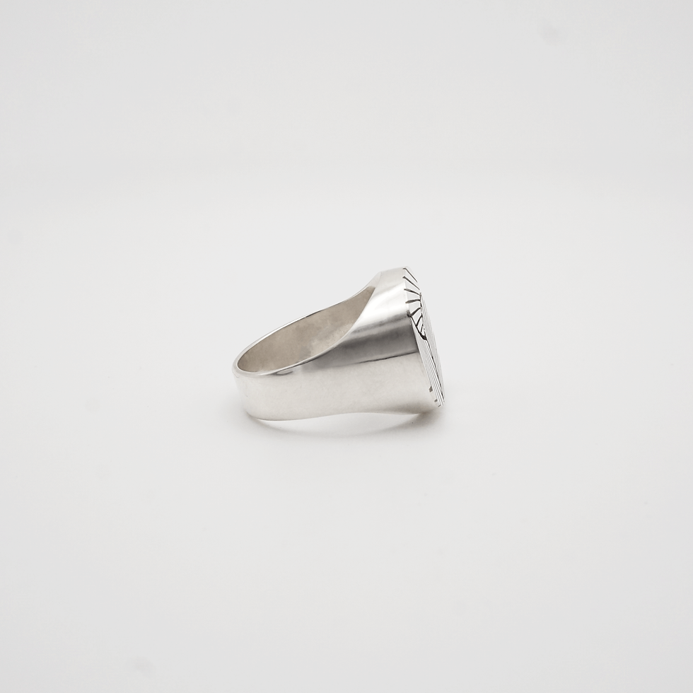 Miniature : Bague Oscop argent 925 artisanal Lava Bijou vue de profil