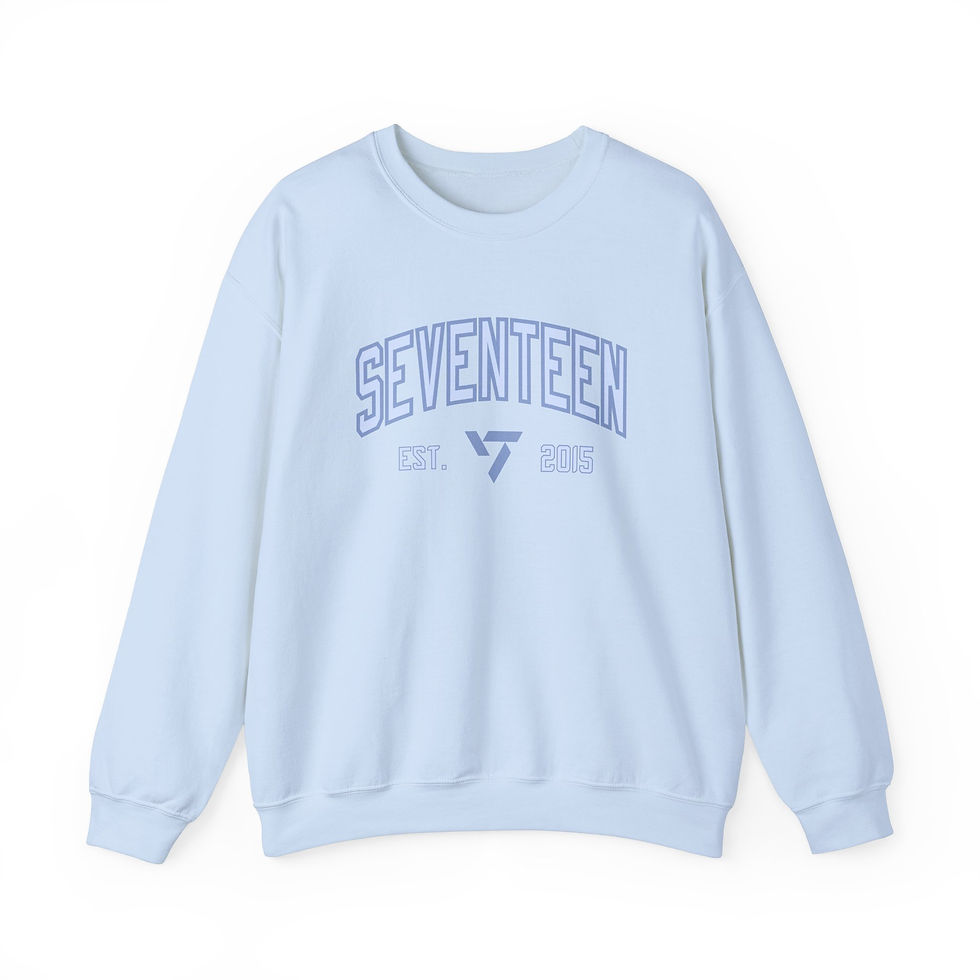 Thumbnail: Unofficial Seventeen Varsity Sweatshirt - Blue 10th Anniversary edition