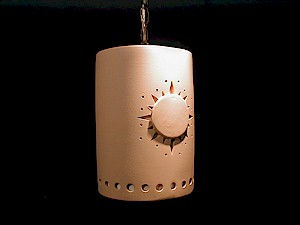 Thumbnail: Large Cylinder Pendant with Sunburst Design