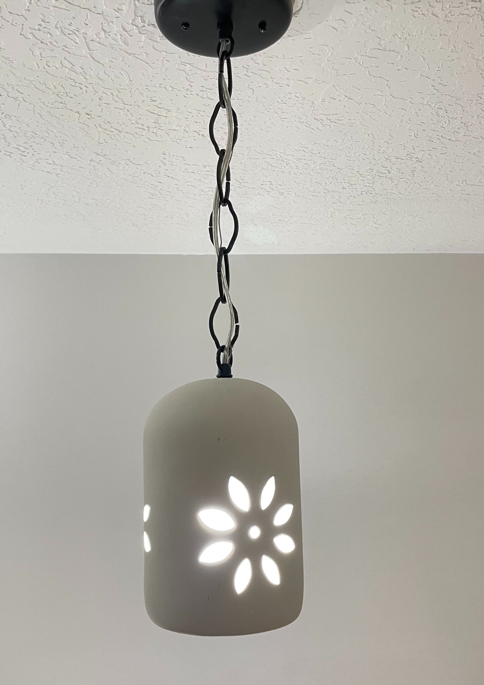 Small Dome Pendant with Flower