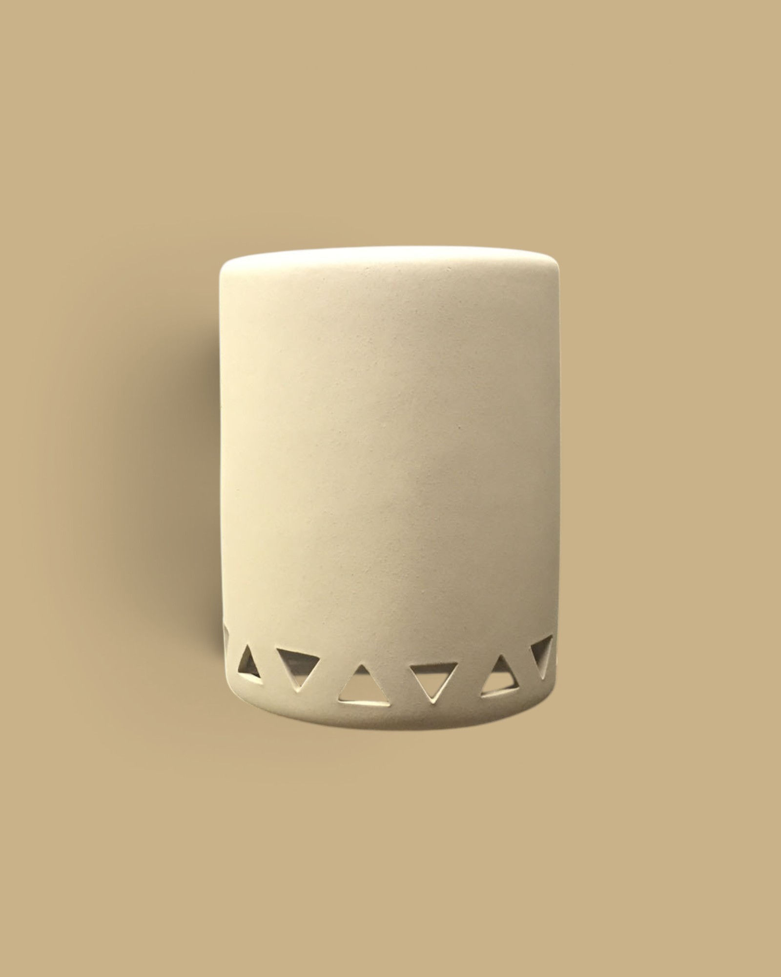 Medium cylinder wall sconce with triangle necklace