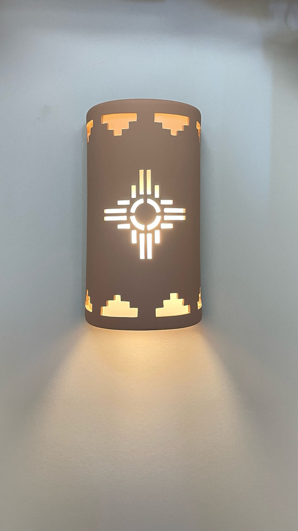 Thumbnail: Cylinder Wall Sconce with Zia Design and Tierstep Necklace Top/Bottom