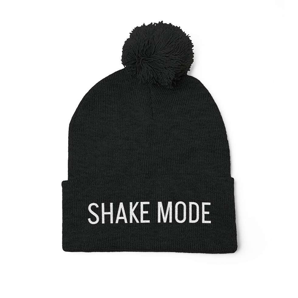 Minijatura: Shake Mode Pom-Pom Beanie | Embroidered Knit Cap