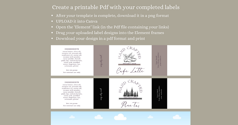 Thumbnail: 24 Editable Soap Band Labels - 3 x 1 x 2"