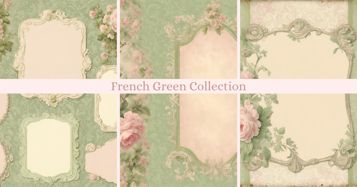 The Green French Collection digital paper