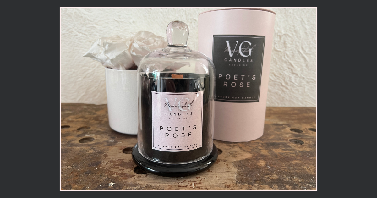 Black Glass Cloche Candles