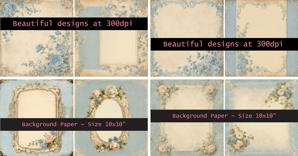 Thumbnail: The Blue French Collection digital paper