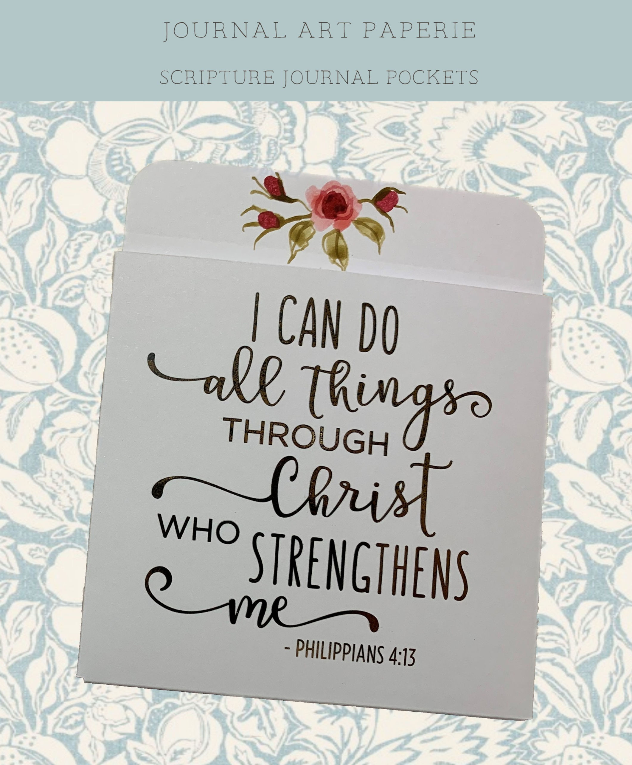 Hand Painted Scripture Journal Pockets