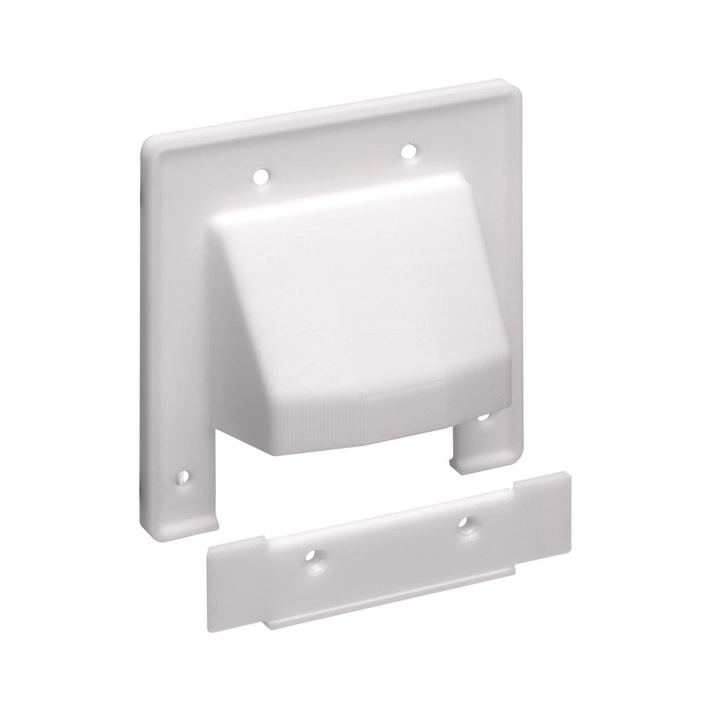 Arlington™ Reversible Two-Piece Double Gang Low-Voltage Cable Entrance Plate - W